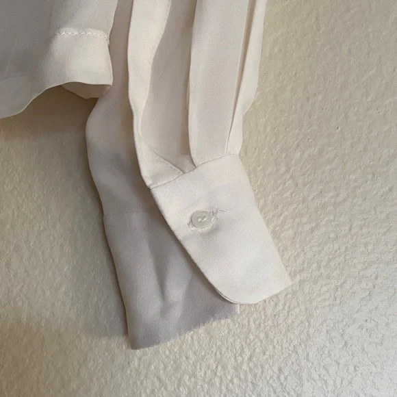 A.L.C. Silk Diana Button Down Top Ivory, Retail $320, Size XS - Picture 4 of 6